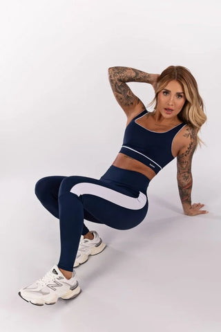 Conjunto Azul Marinho Top + Leggin